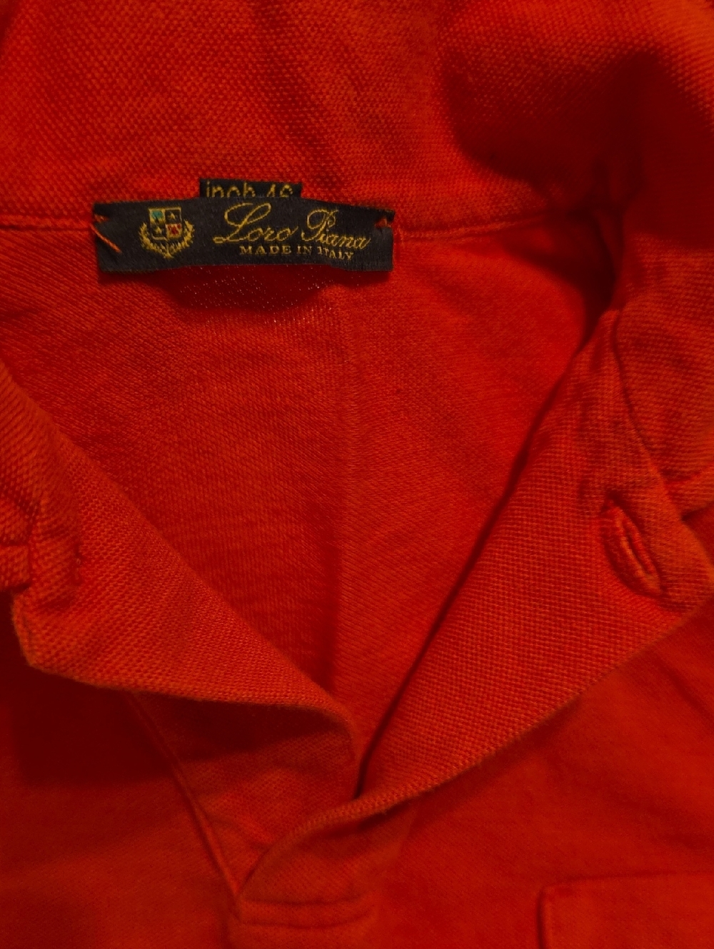 Loro Piana Vibrant Red Polo Shirt